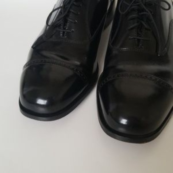 Florsheim black cap toe men's shoes size 9.5 -A2 - Picture 8 of 8